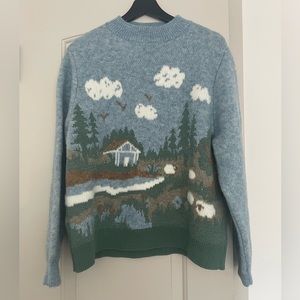 MANGO Country Cabin Wool Crewneck Sweater